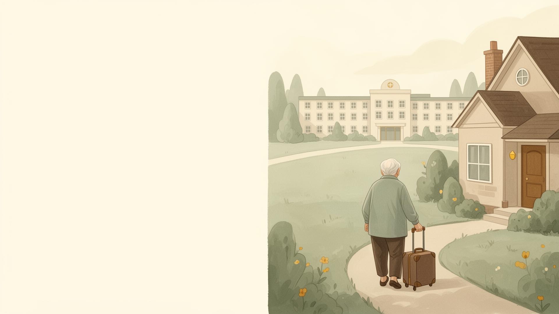 Elderly person leaving home for a memory care facility